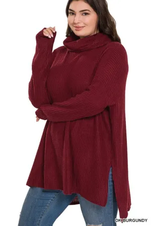 Rebecca Cowl Neck Tops Brick