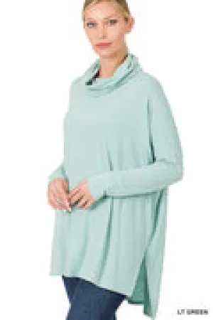 Rebecca Cowl Neck Tops Sage