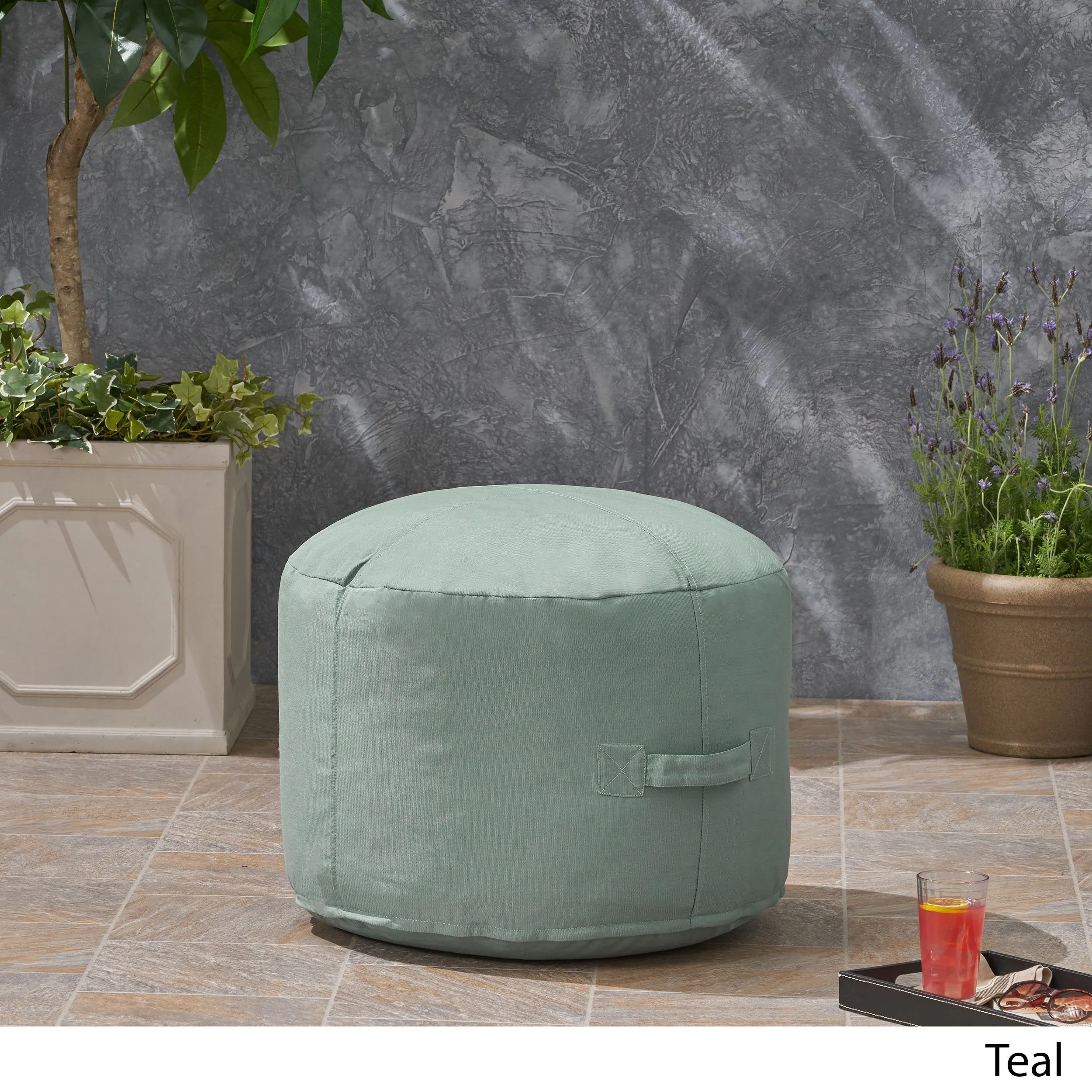 Riley Cay Outdoor Water Resistant 2 Ottoman Pouf