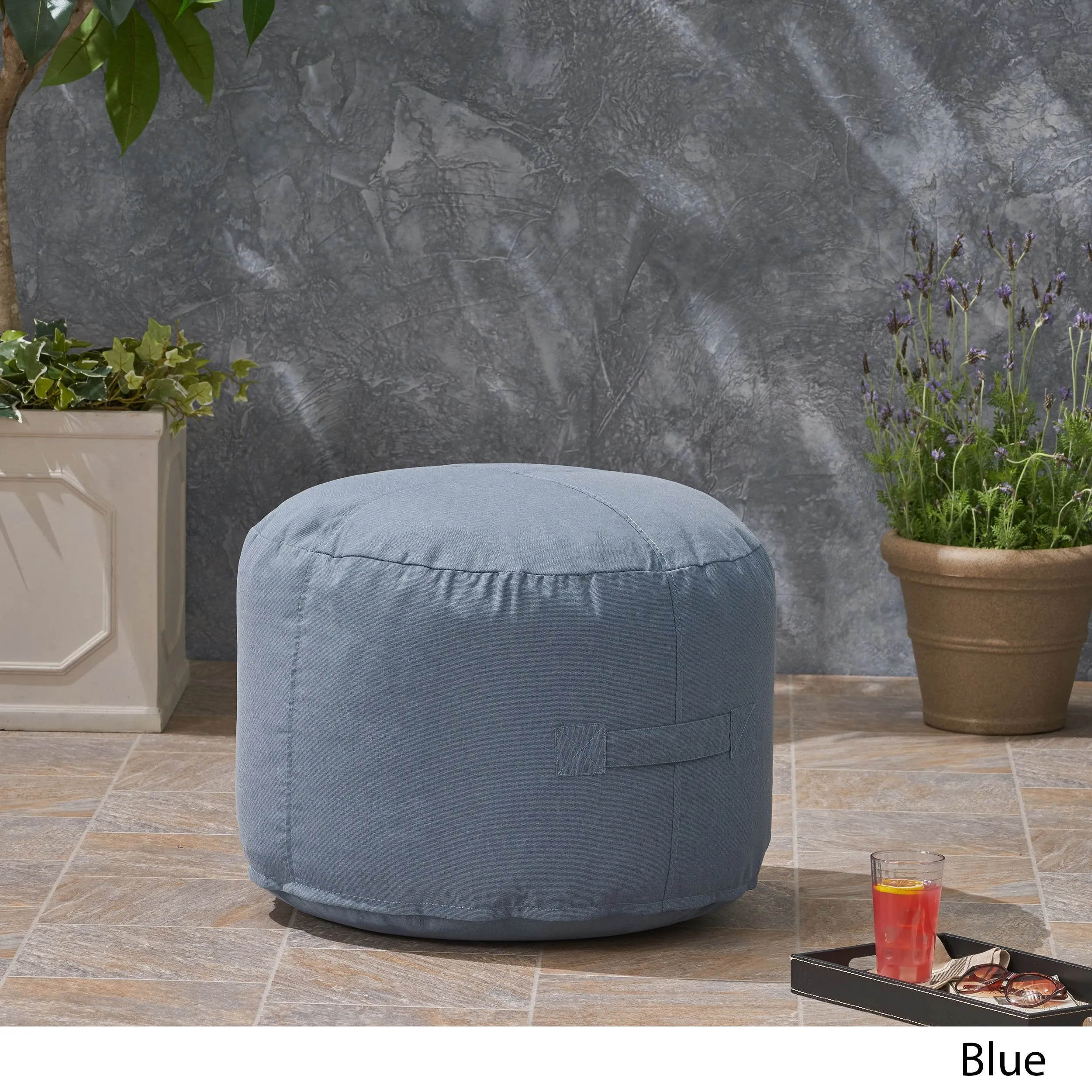 Riley Cay Outdoor Water Resistant 2 Ottoman Pouf