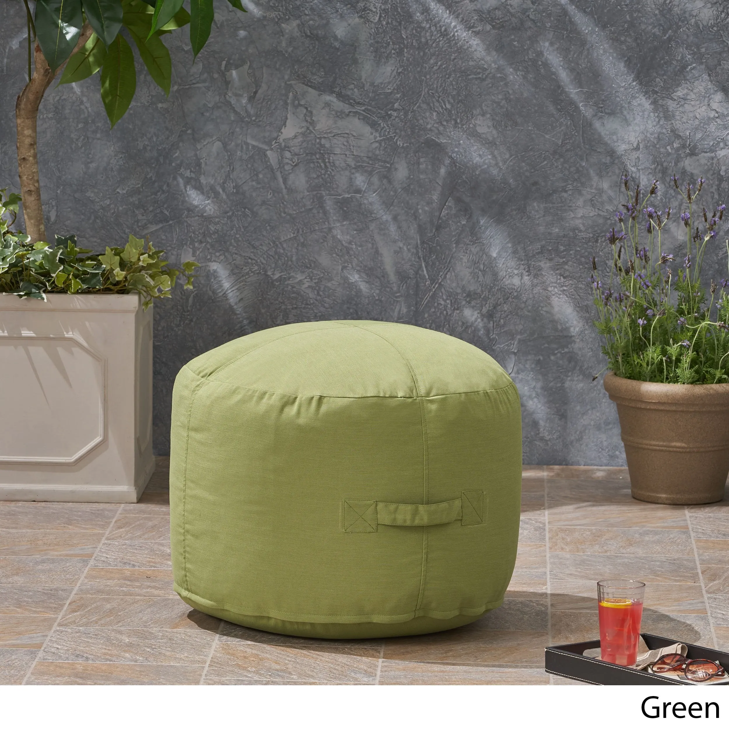 Riley Cay Outdoor Water Resistant 2 Ottoman Pouf