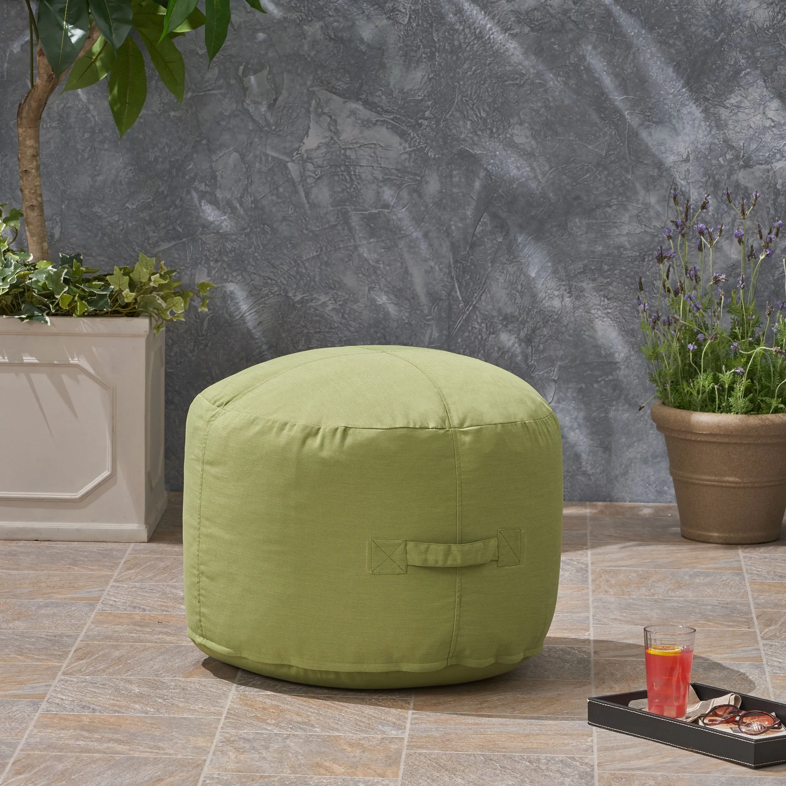 Riley Cay Outdoor Water Resistant 2 Ottoman Pouf