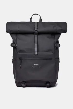 Sandqvist Ruben 2.0 Water-Resistant Rolltop Backpack (Black)