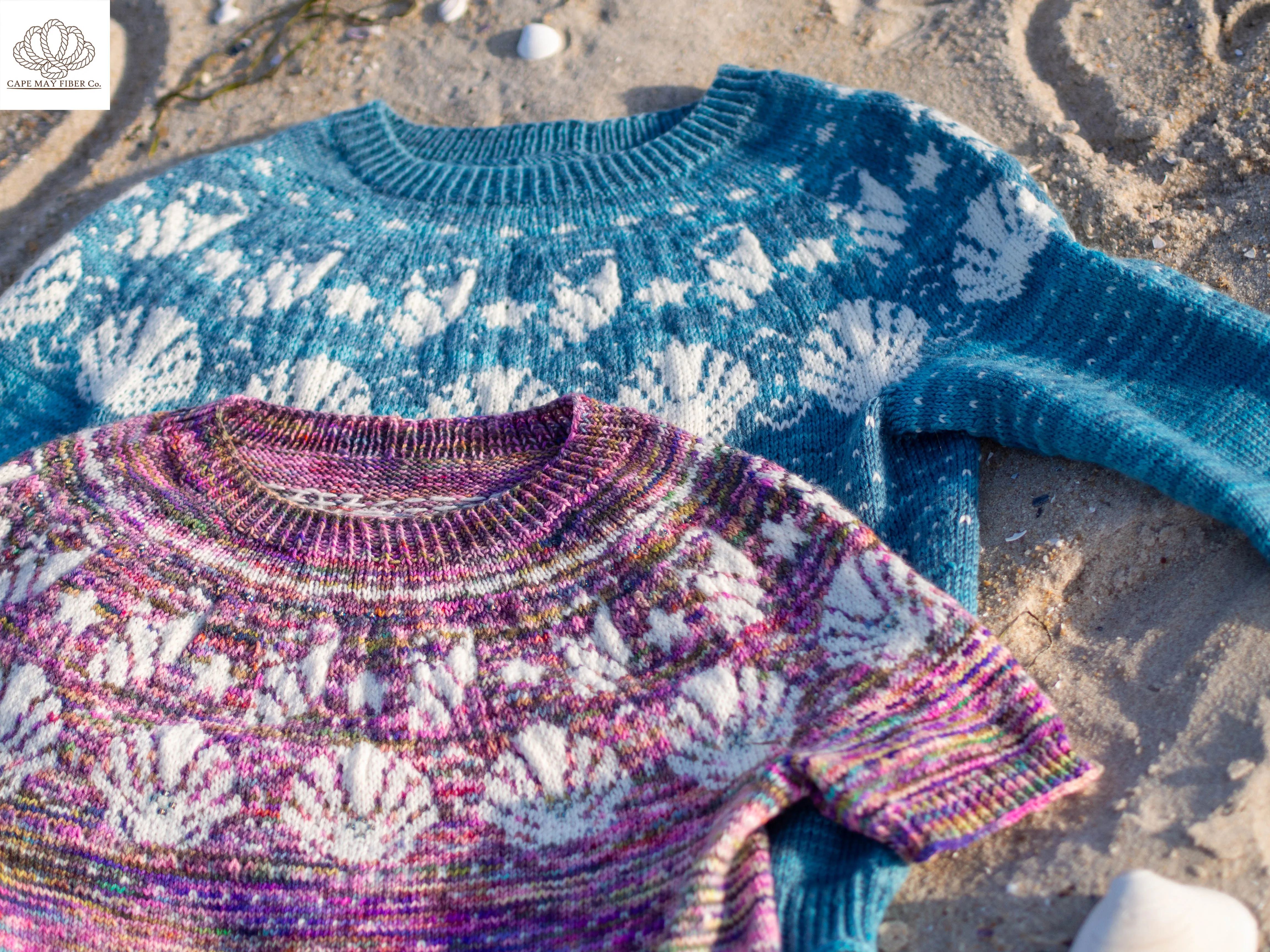 Seashell Pullover Fingering Weight Knitting Pattern