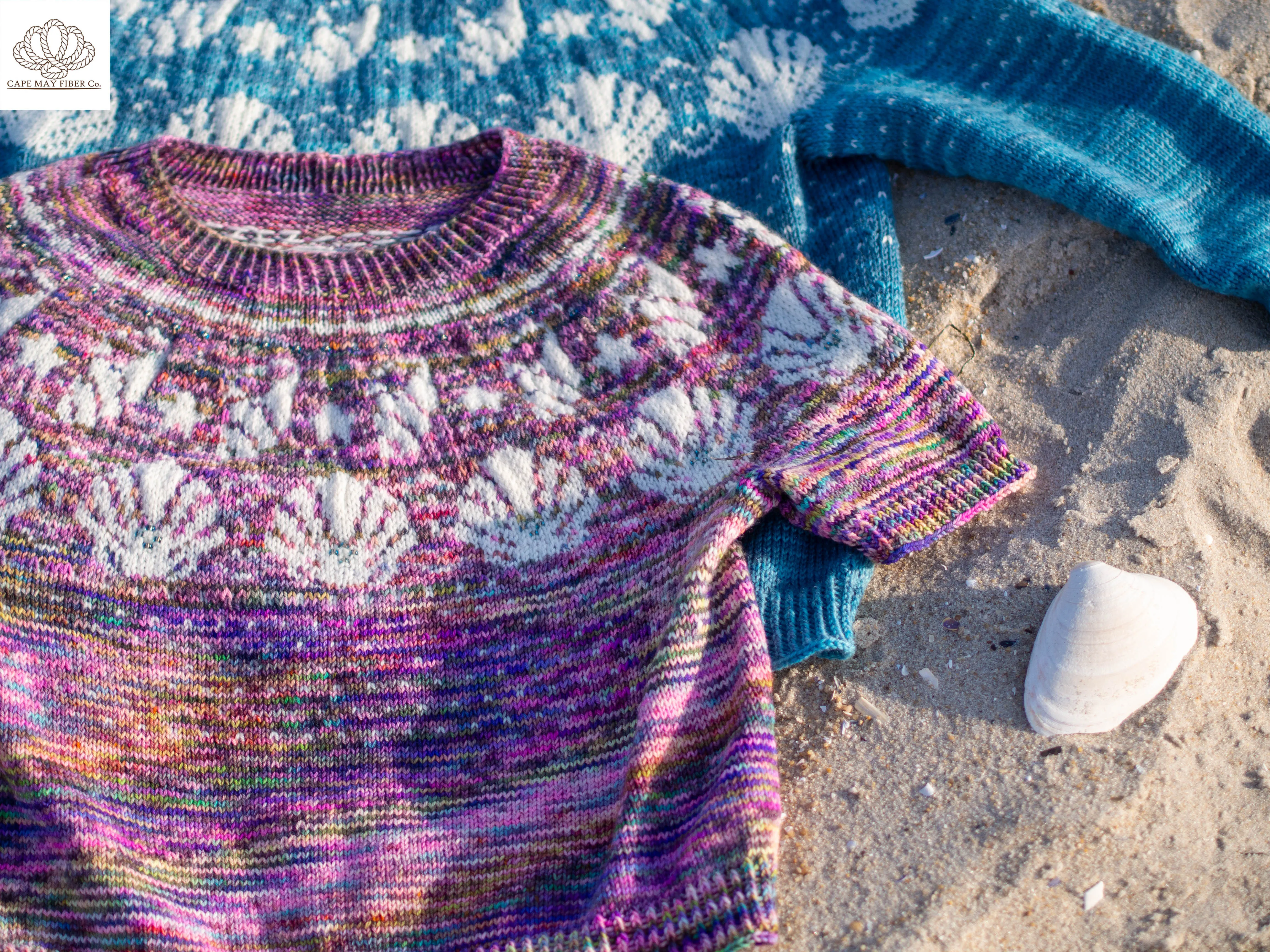 Seashell Pullover Fingering Weight Knitting Pattern