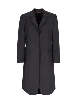 single-breasted tailored coat