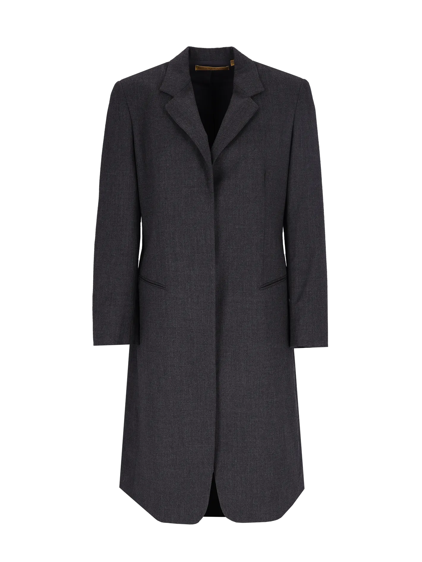 single-breasted tailored coat