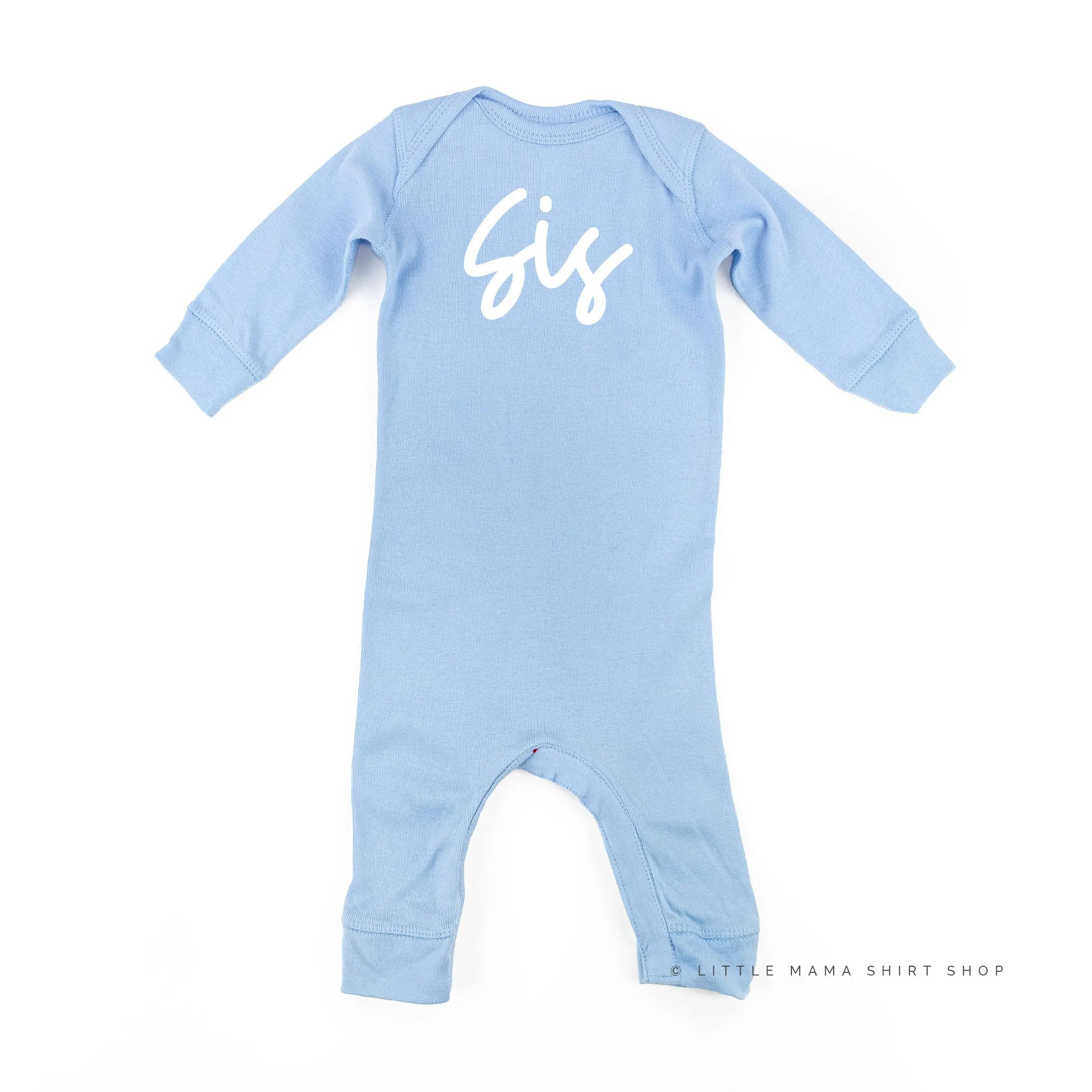 Sis - Cursive - One Piece Baby Sleeper