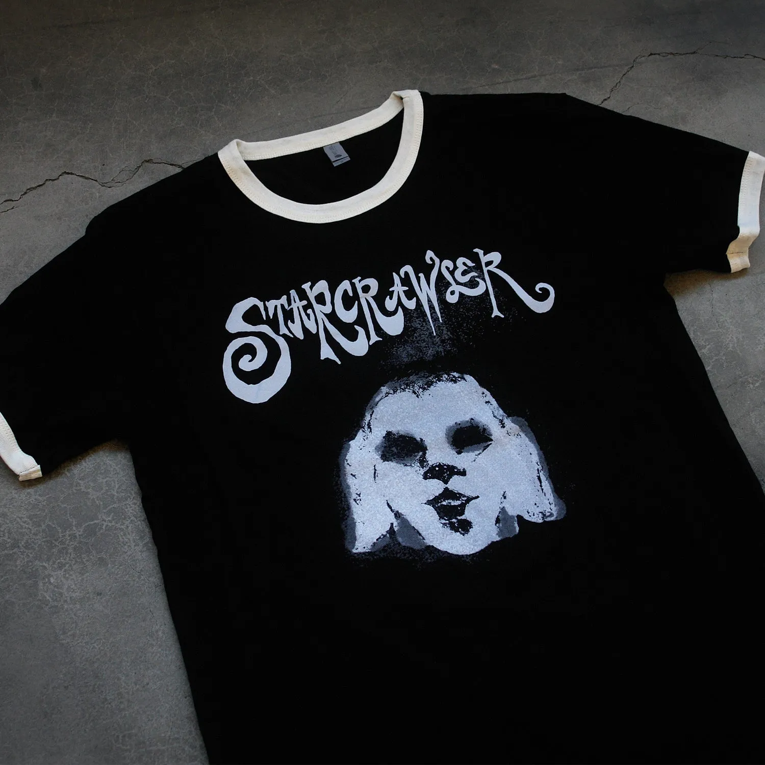 Spooky Lamb Black Ringer Tee