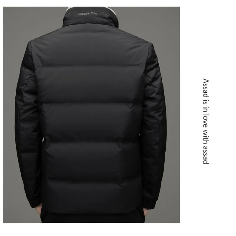 Thickened Lapel Collar Warmth White Duck Down Chic Down Jacket