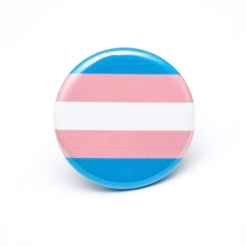 Transgender pride flag button