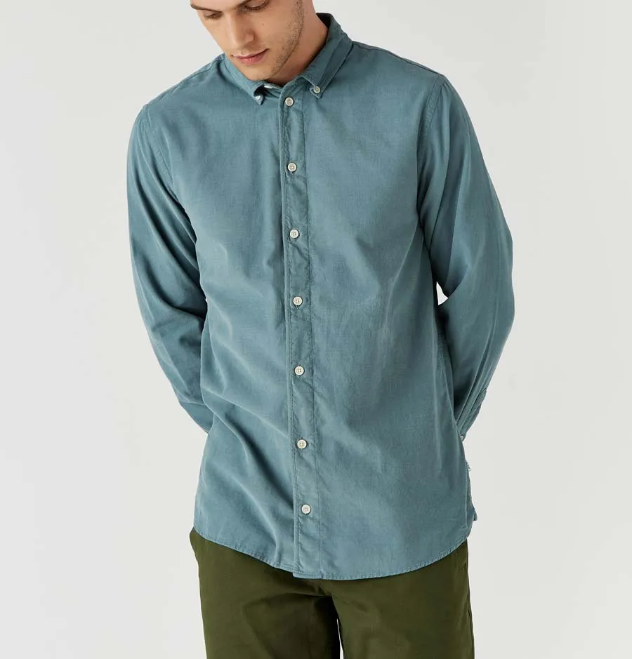 Wax London Bampton Shirt – Stormy Sea Cord