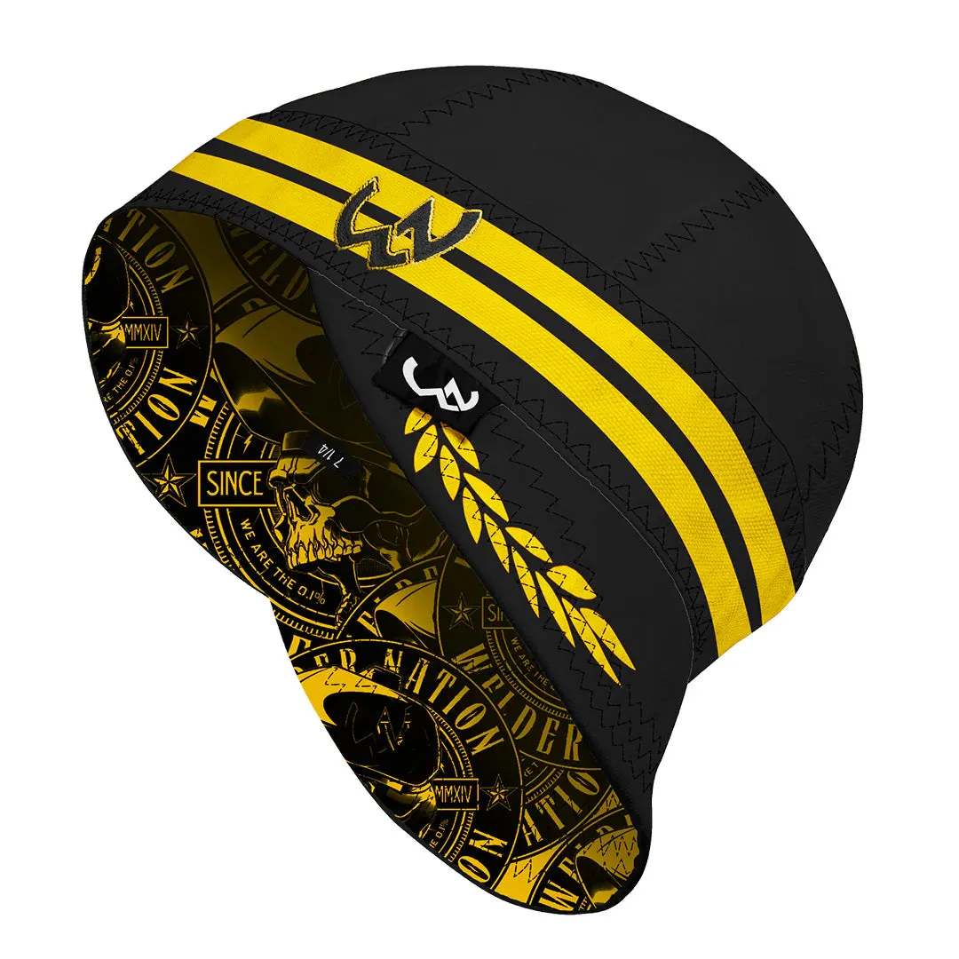 WelderNation The Captain Black/Yellow Welding Beanie