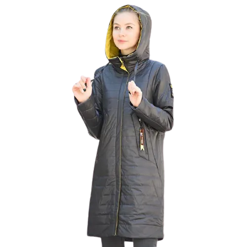 Women Warm Thin Cotton Long Outwear Hooded Parka Jacket