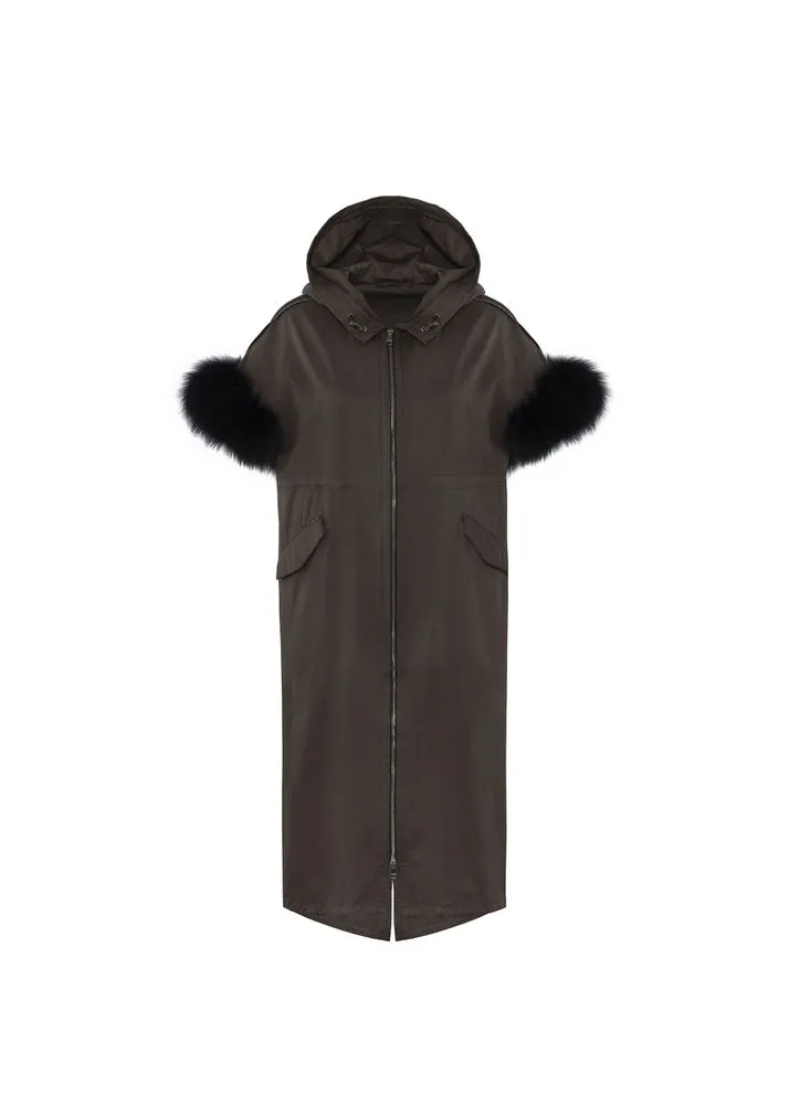 Women's Winter Long Hoodie Fur Coat