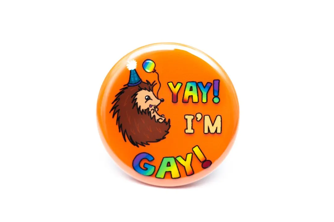 Yay! I'm Gay! buttons, 4 variations